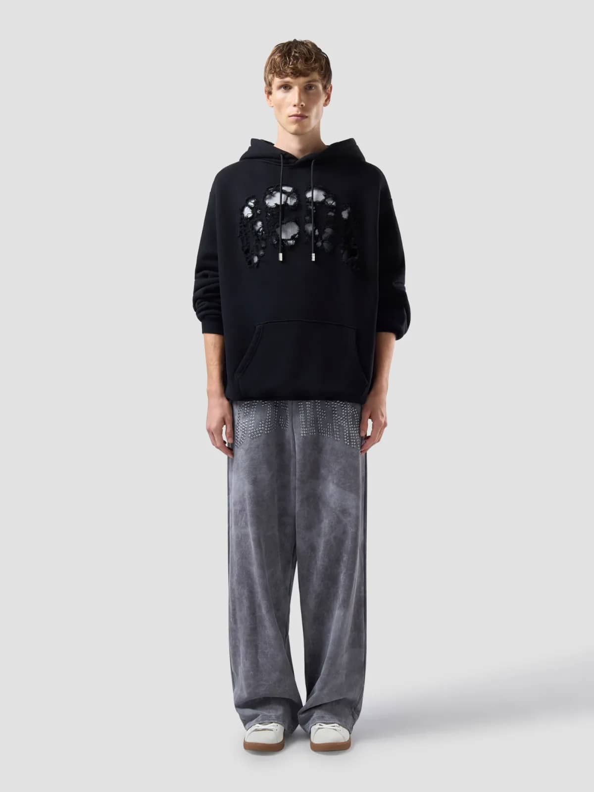 GCDS siyah sweatshirt, arkadan görünüm