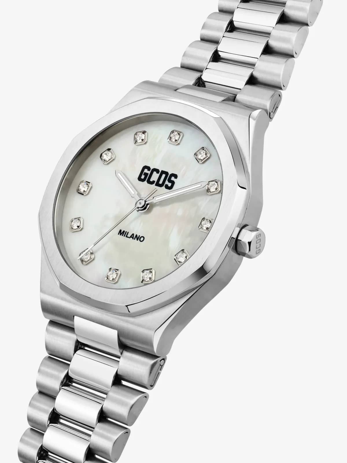 GCDS beyaz Time Bomb saat, detay görünüm
