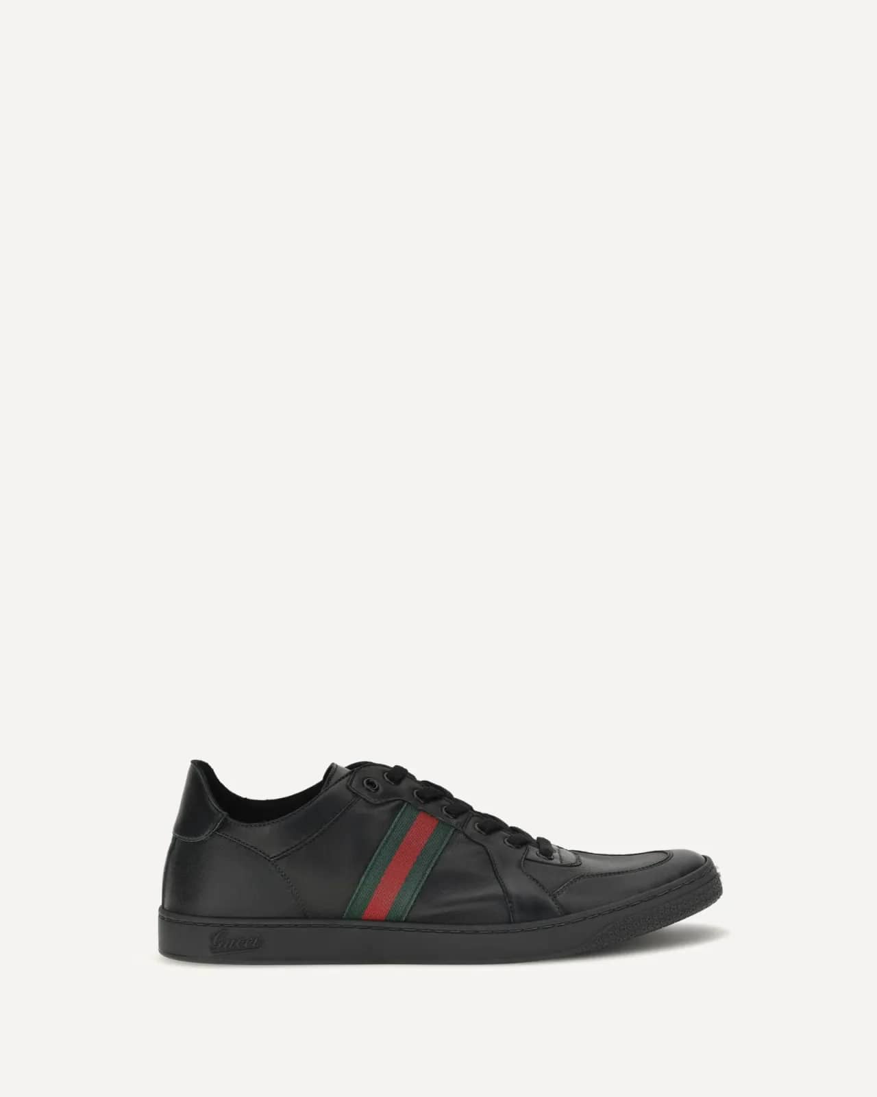 Gucci siyah Coda streç deri sneaker, yandan görünüm