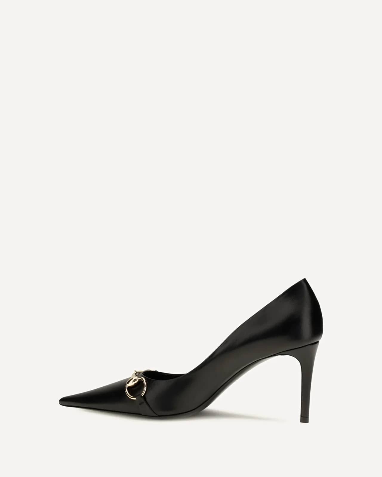 Gucci siyah Donna stiletto, önden çapraz görünüm