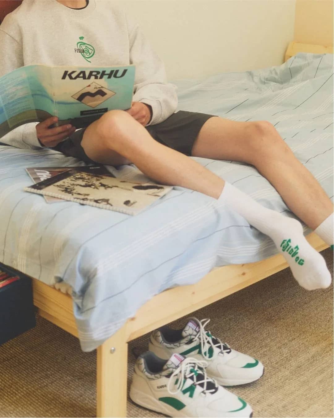 Karhu beyaz Fusion Og Socks giyim, detay görünüm