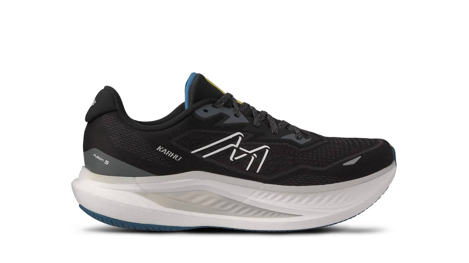 Karhu siyah Men'S Fusion 5.0 Hivo runner sneaker, yandan görünüm