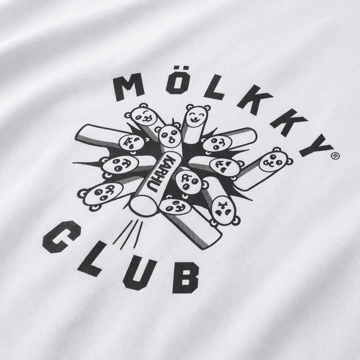 Karhu beyaz "mölkky" Club T–shirt gömlek, detay görünüm