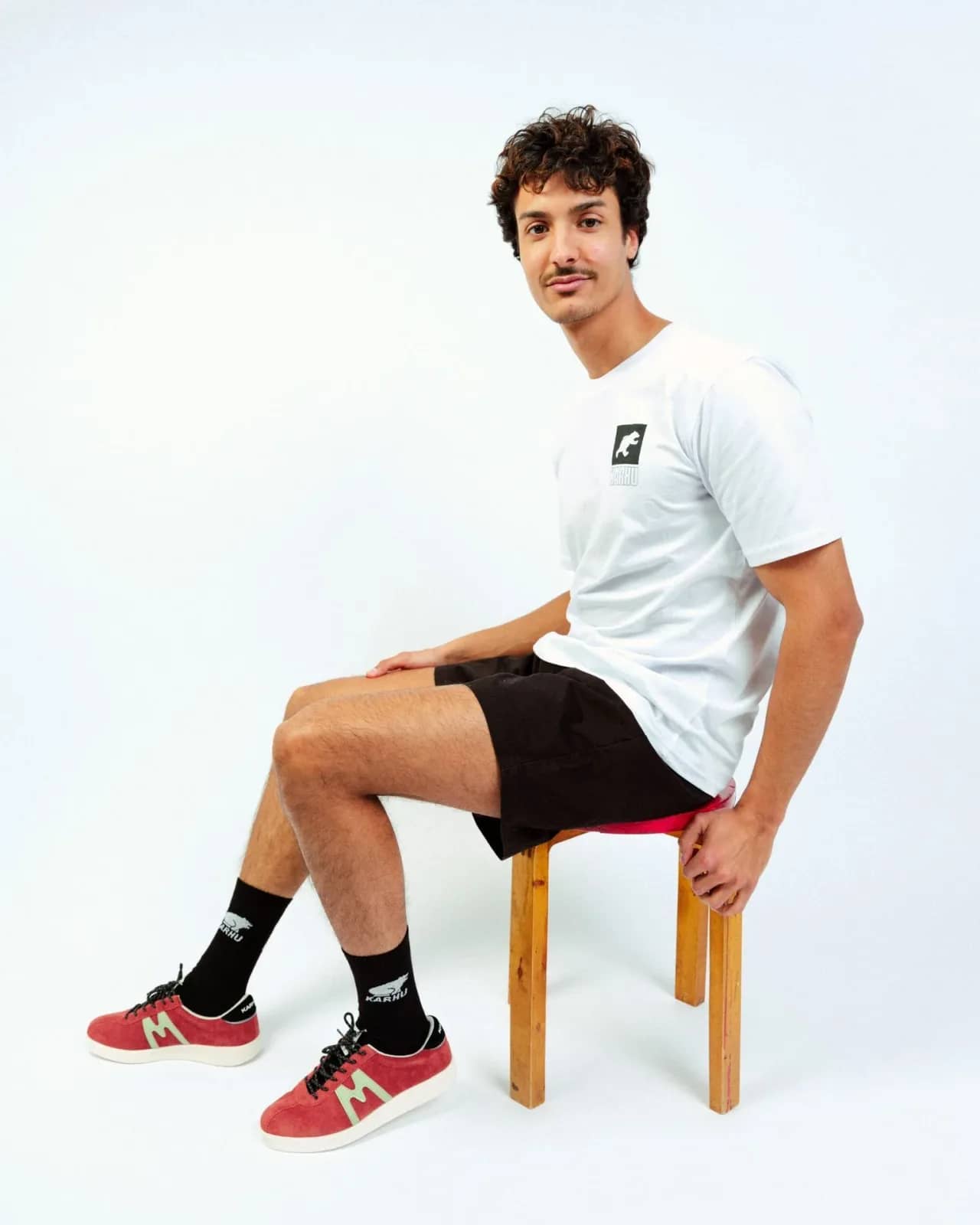 Karhu beyaz Sport Bear Logo T–shirt gömlek, detay görünüm