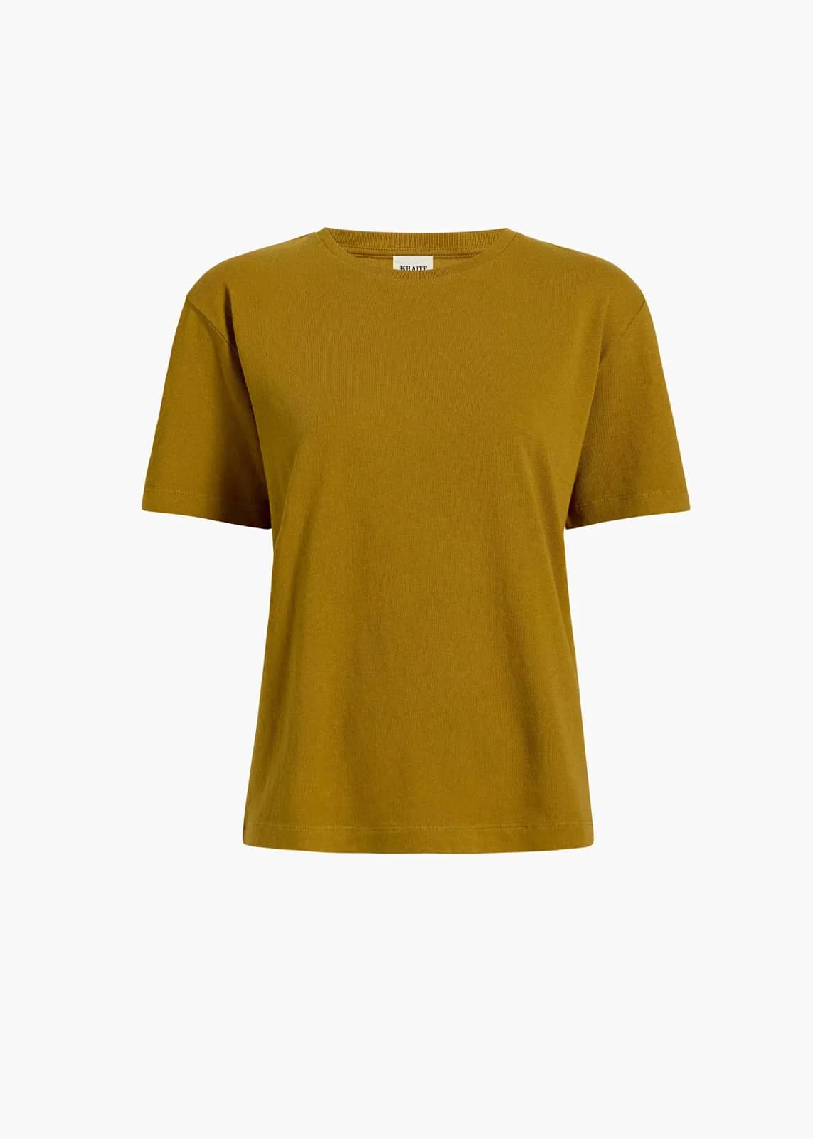 Khaite sarı pamuk t-shirt, önden görünüm