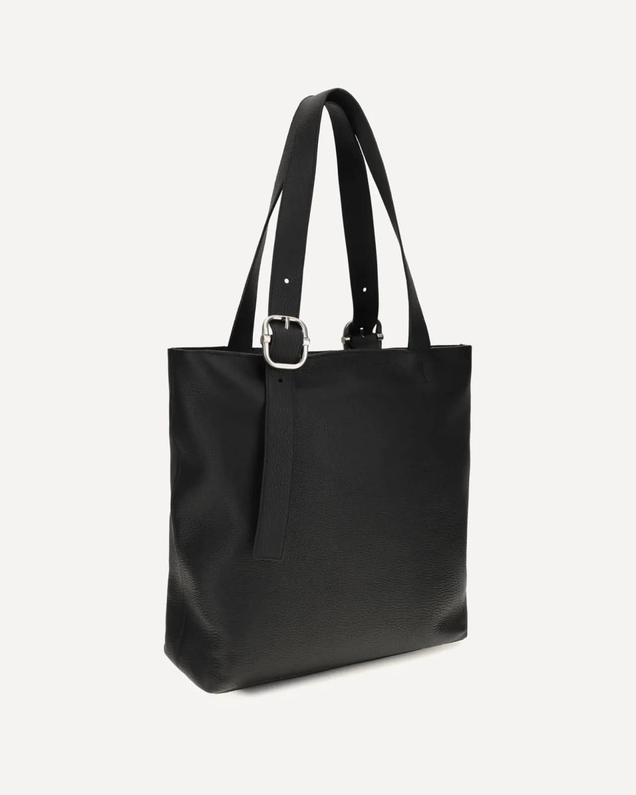 Loewe siyah Loop fermuarlı deri tote çanta, yandan görünüm