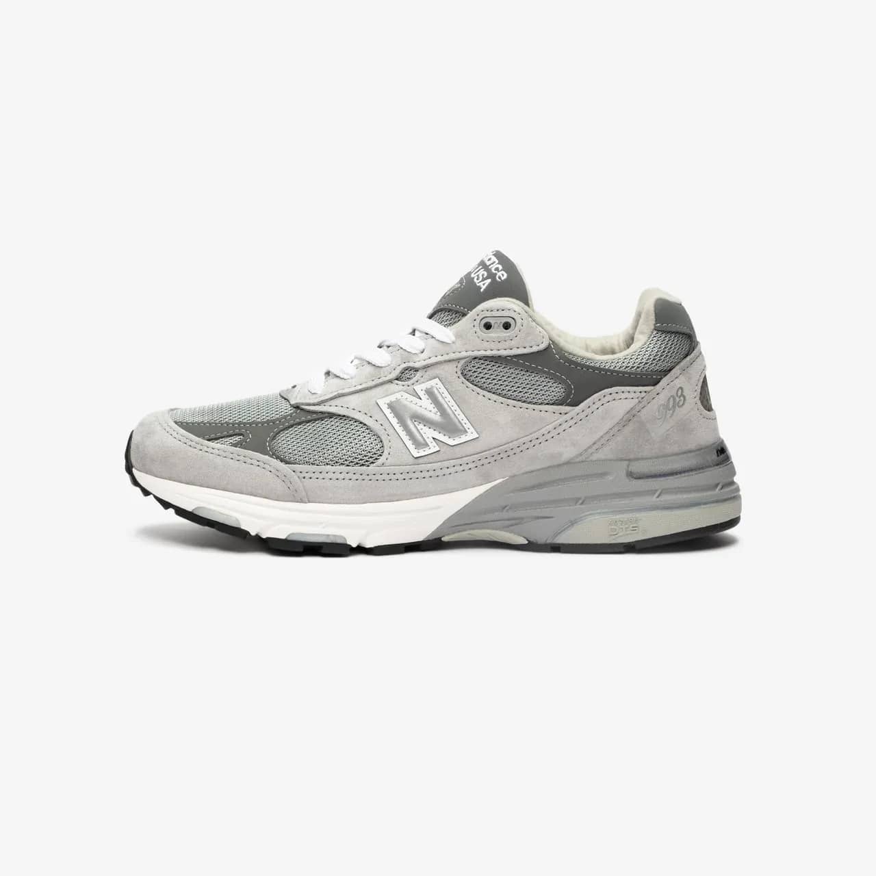 New Balance gri Made In USA 993 sneaker, önden görünüm