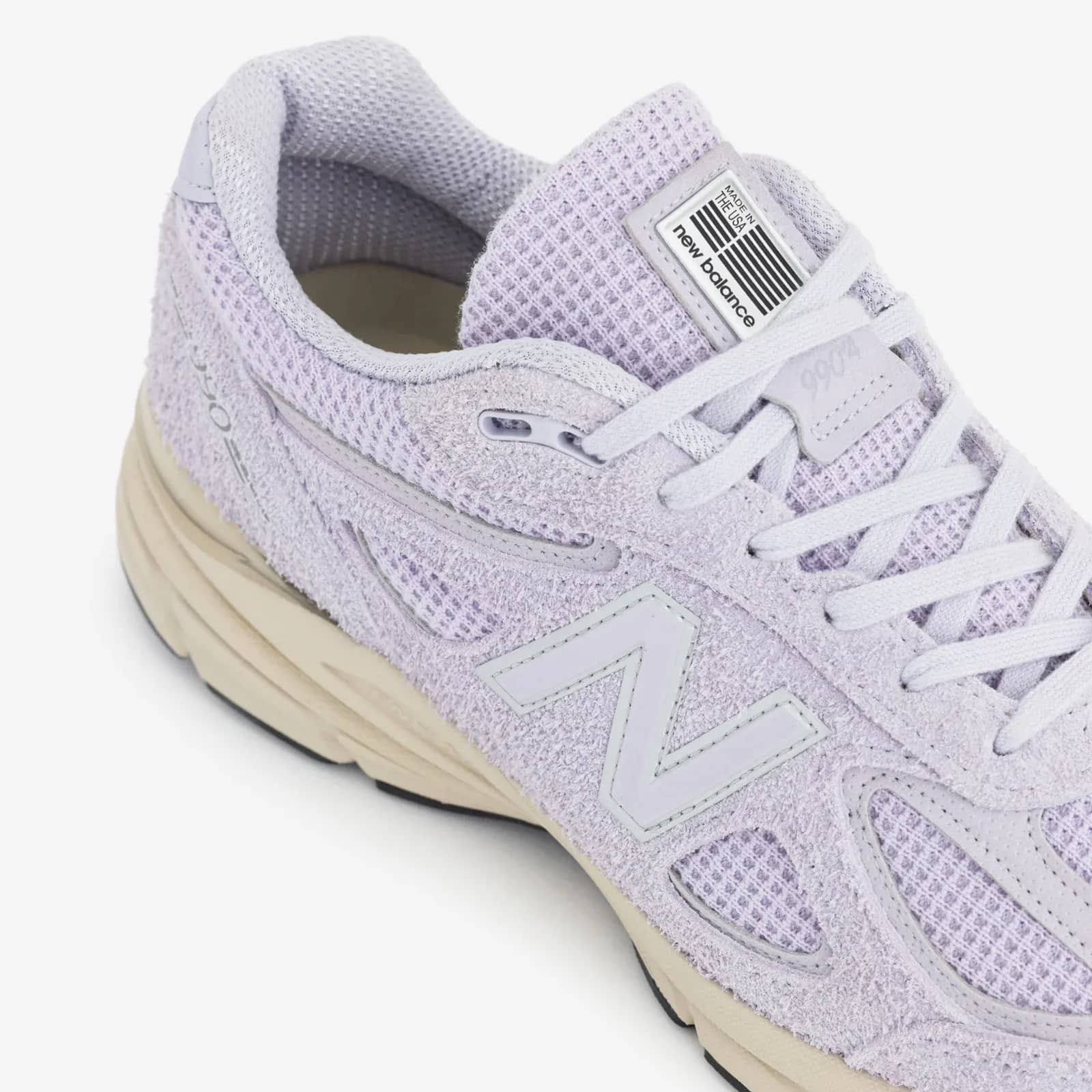 New Balance lila Made in USA 990v4 sneaker, detay görünüm
