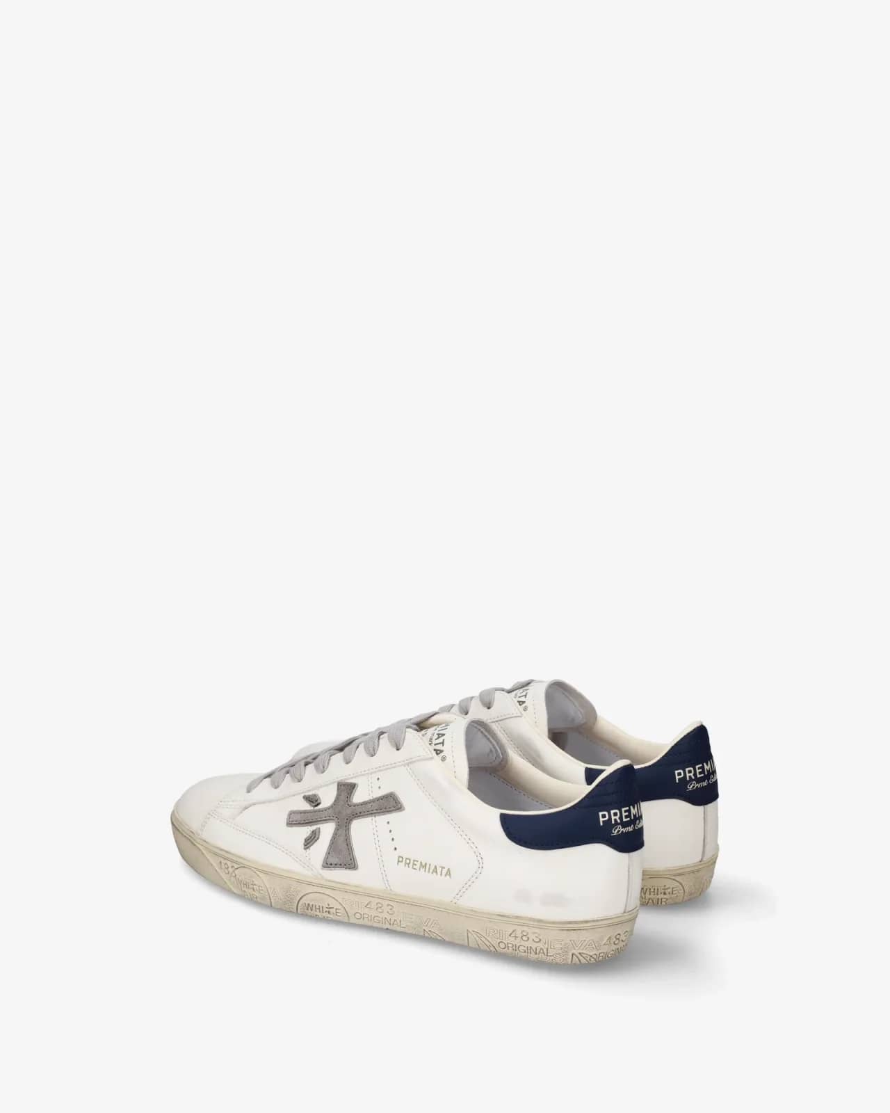Premiata beyaz Steven sneaker, önden görünüm