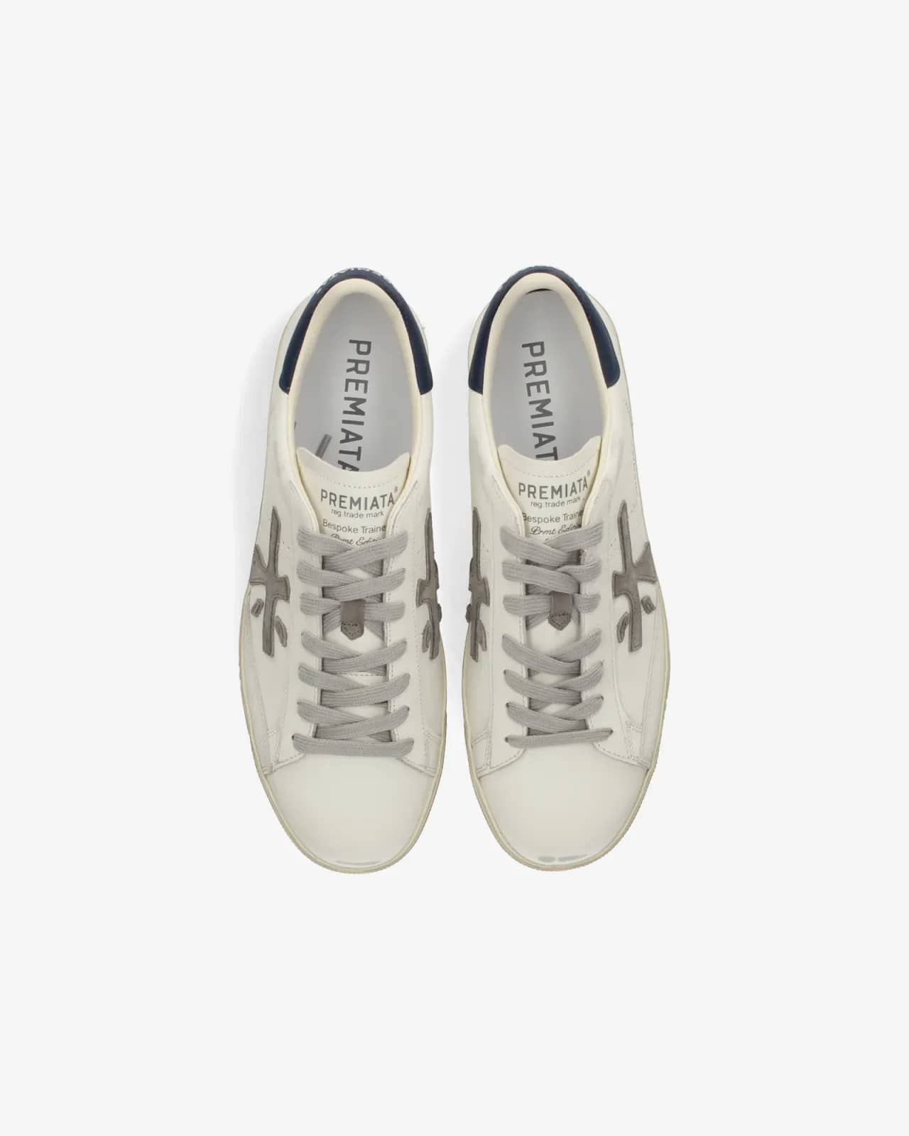 Premiata beyaz Steven sneaker, detay görünüm