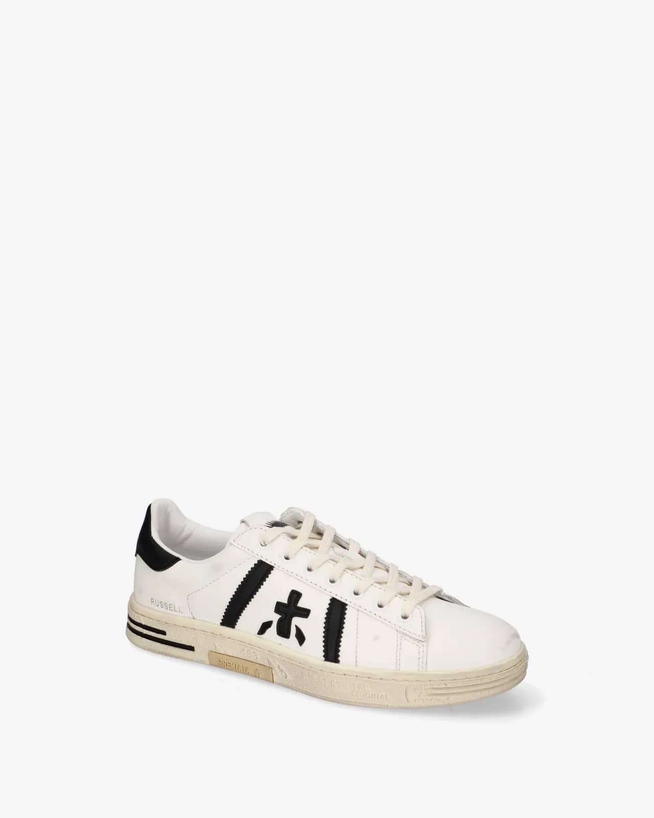Premiata beyaz Russell sneaker, iç yandan görünüm