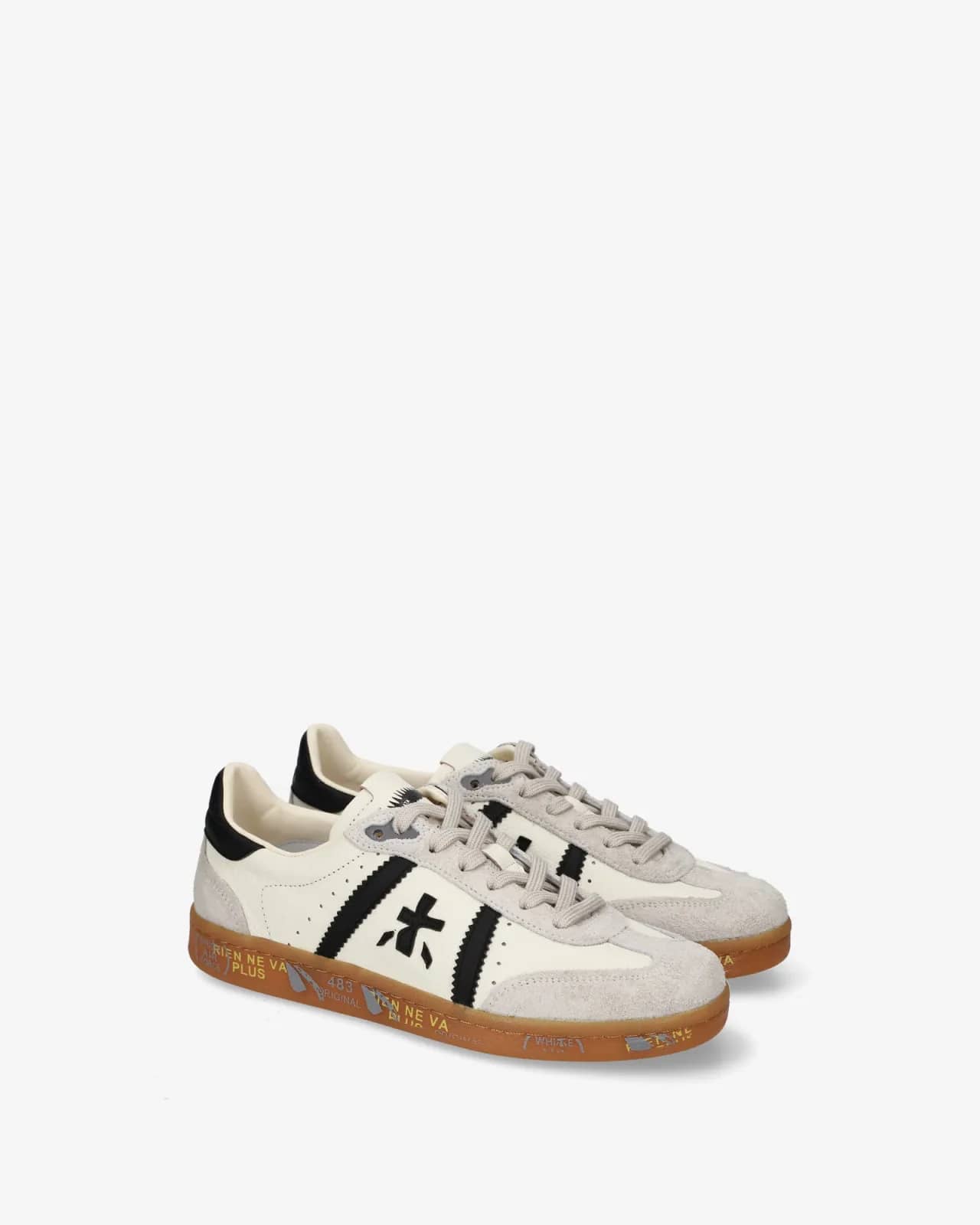 Premiata beyaz Bonnied sneaker, önden çapraz görünüm