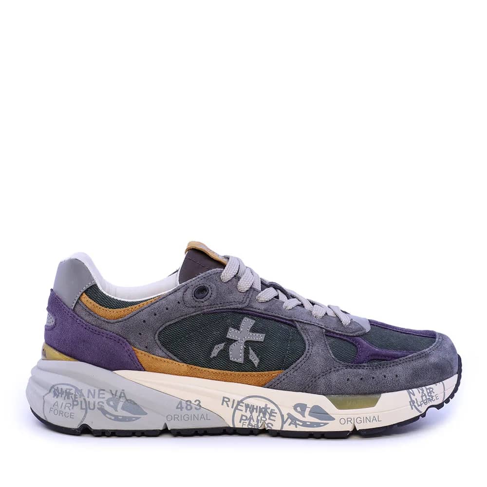 Premiata Mase çok renkli süet ve tekstil sneaker, yandan görünüm