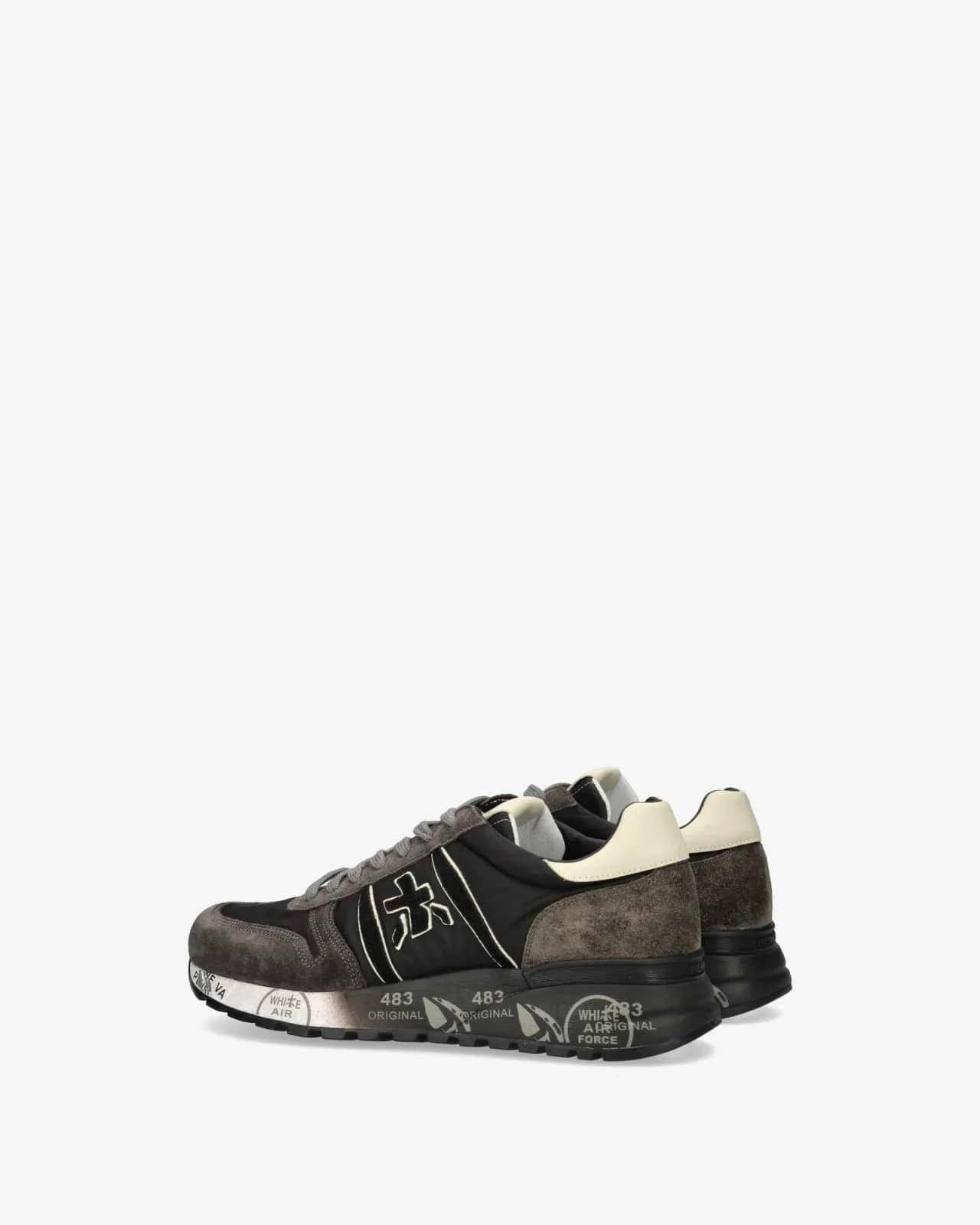 Premiata gri Lander sneaker, önden görünüm