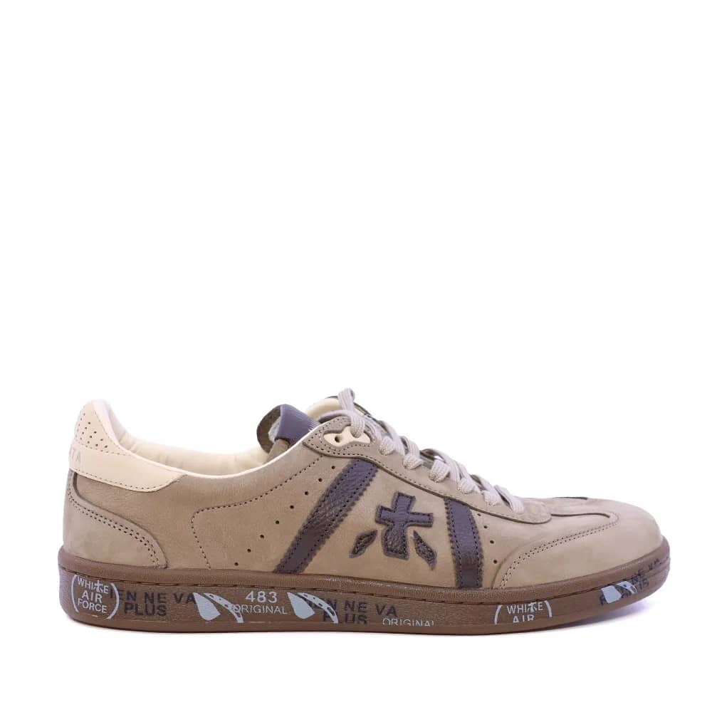 Premiata Bonnie vizon nubuk deri sneaker, yandan görünüm