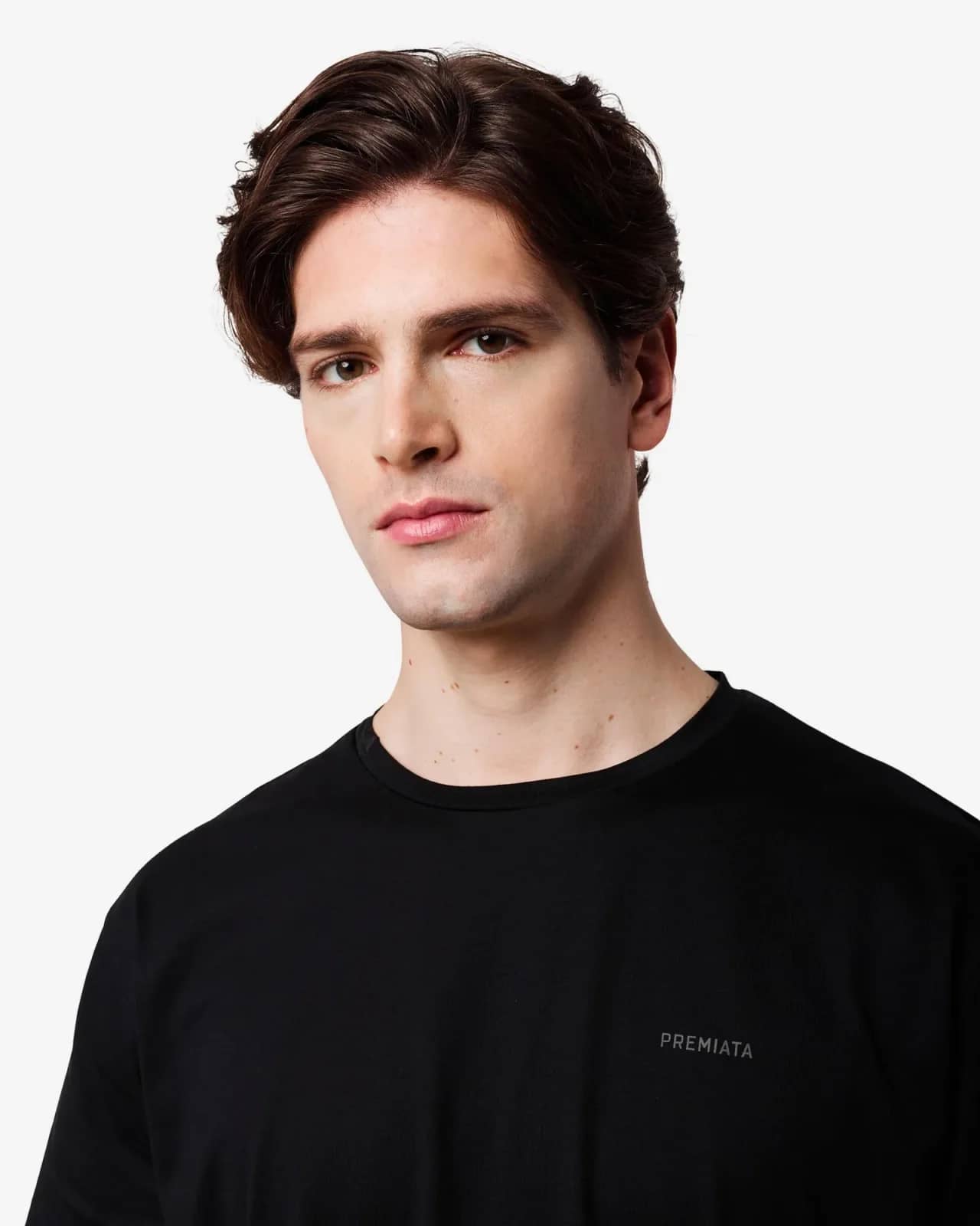 Premiata siyah pamuk t-shirt, arkadan görünüm