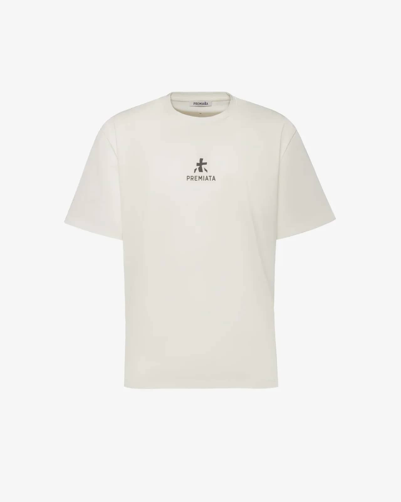 Premiata beyaz pamuk t-shirt, önden görünüm