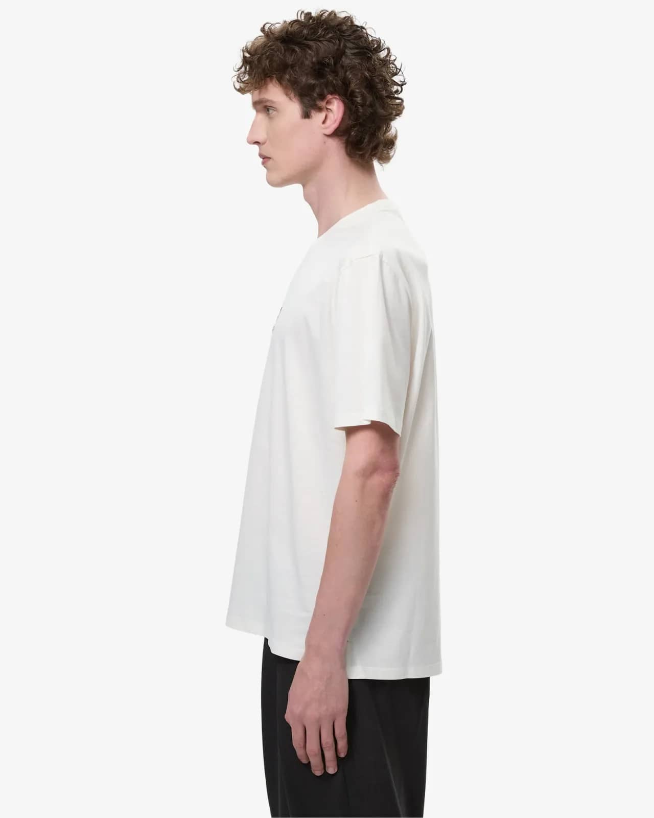 Premiata beyaz pamuk t-shirt, detay görünüm