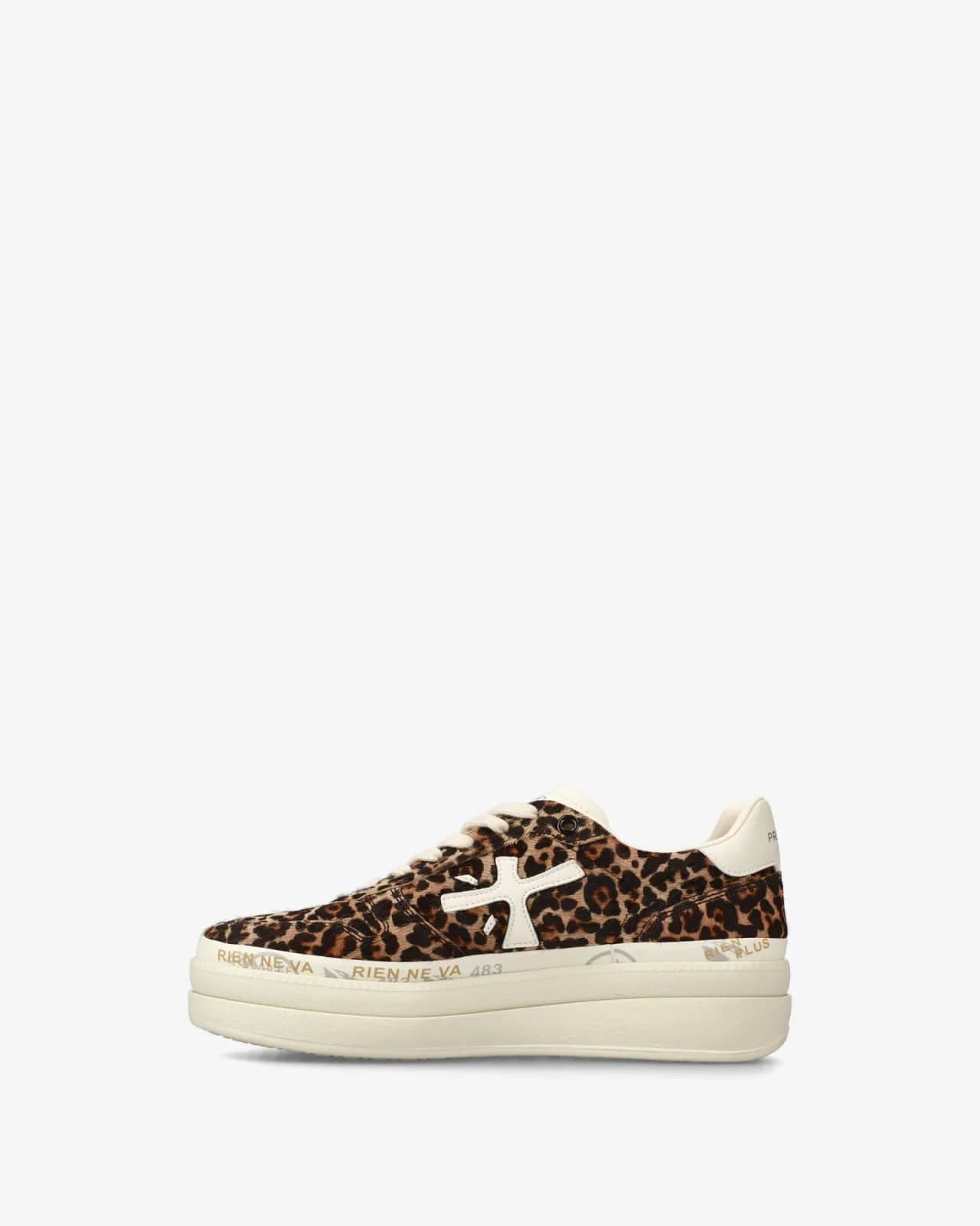 Premiata bej Micol sneaker, arkadan çapraz görünüm