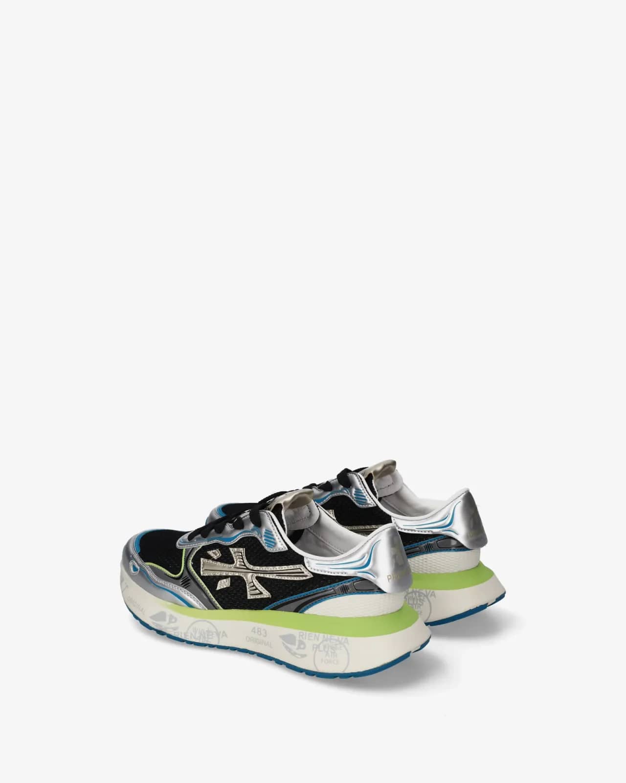 Premiata siyah Lauryn sneaker, önden görünüm