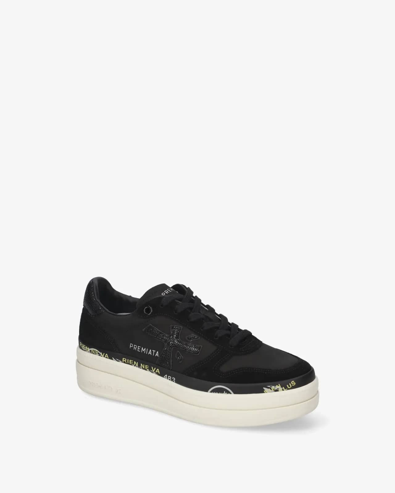 Premiata siyah Micol sneaker, iç yandan görünüm