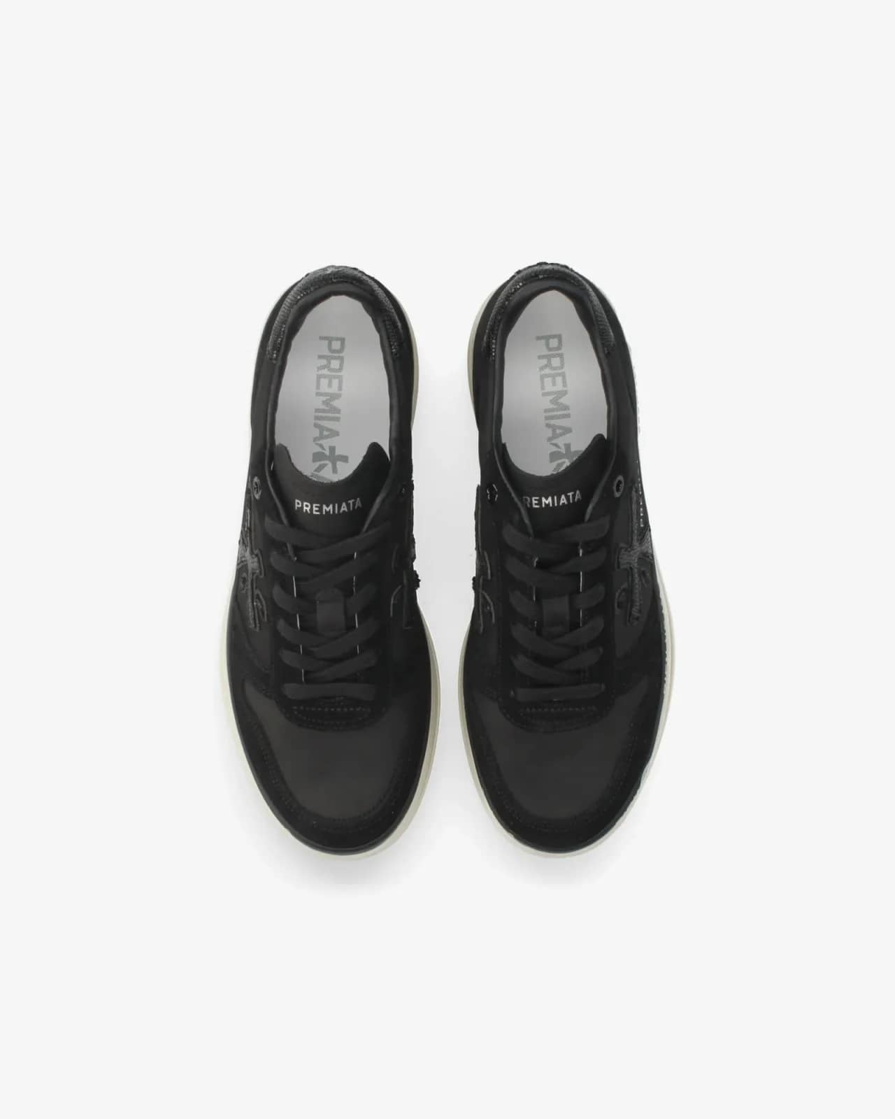 Premiata siyah Micol sneaker, detay görünüm