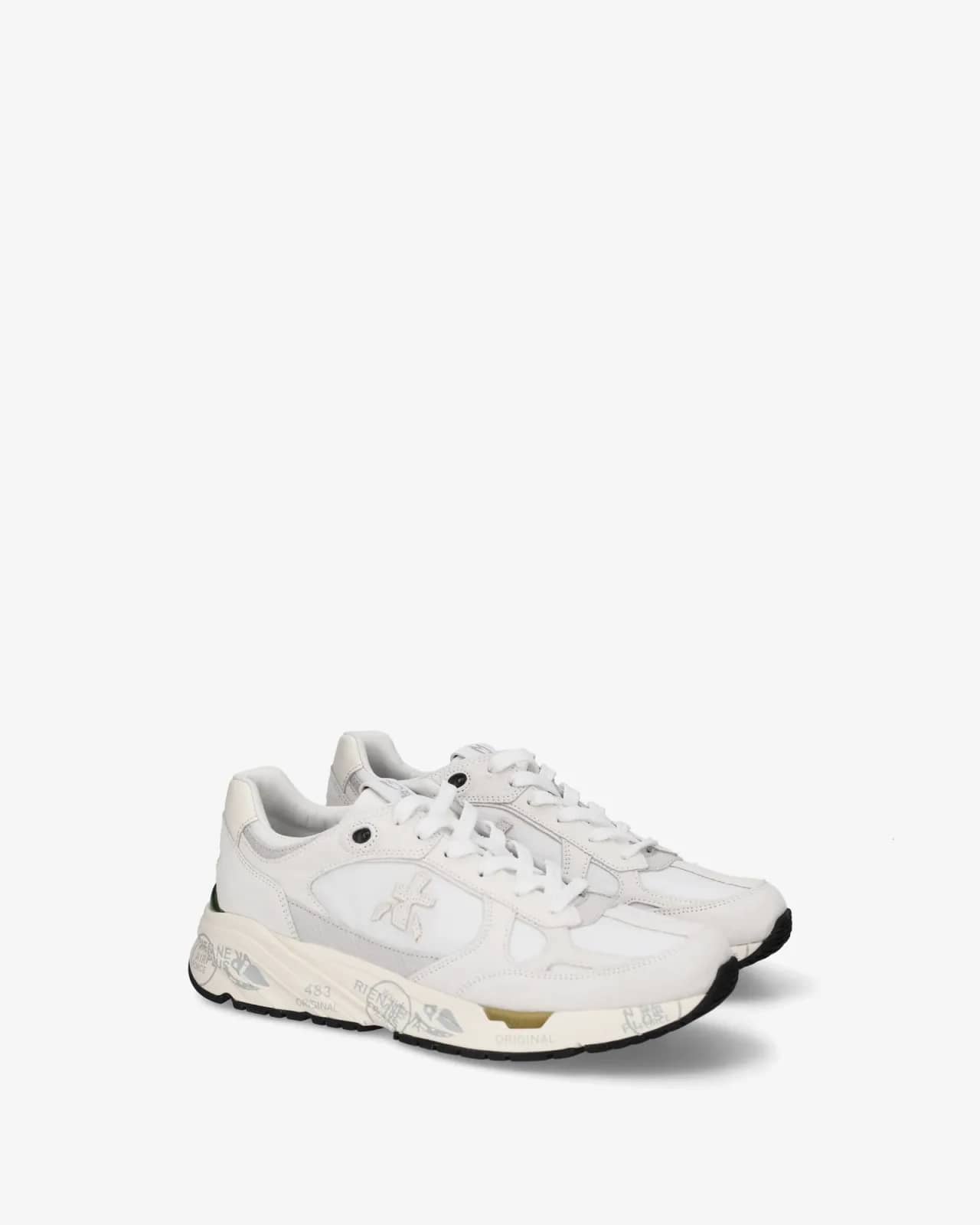Premiata beyaz Mased sneaker, önden çapraz görünüm