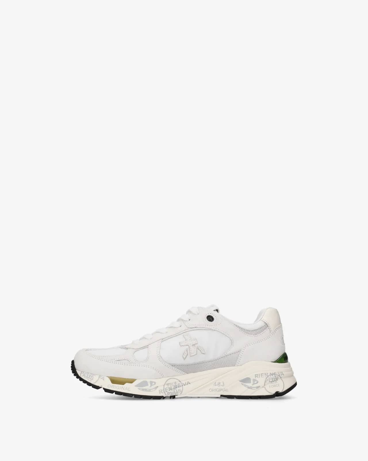 Premiata beyaz Mased sneaker, arkadan çapraz görünüm