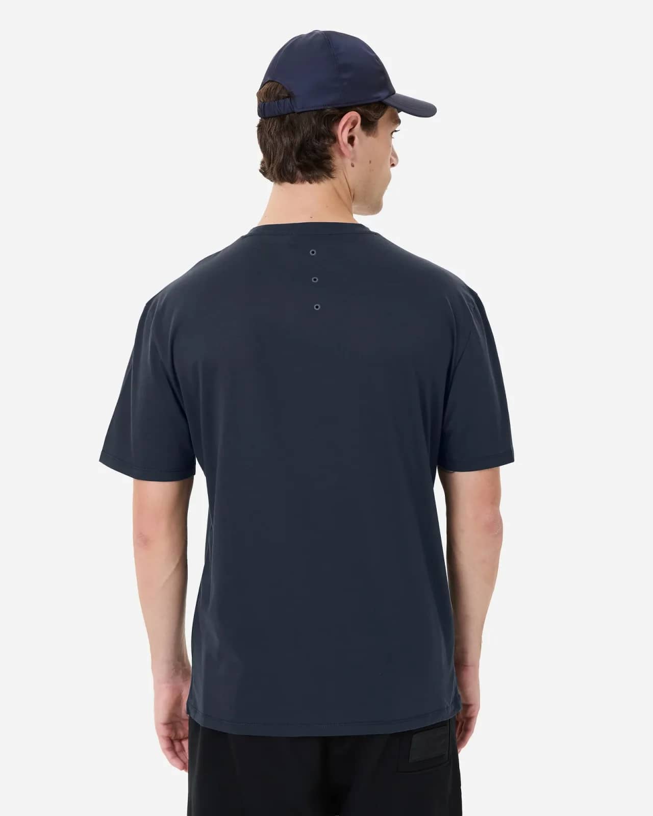 Premiata mavi pamuk t-shirt, detay görünüm
