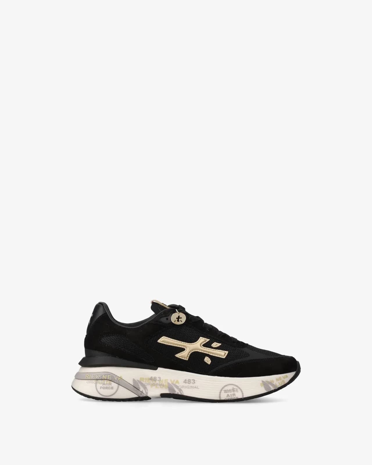 Premiata siyah Moerund sneaker, yandan görünüm