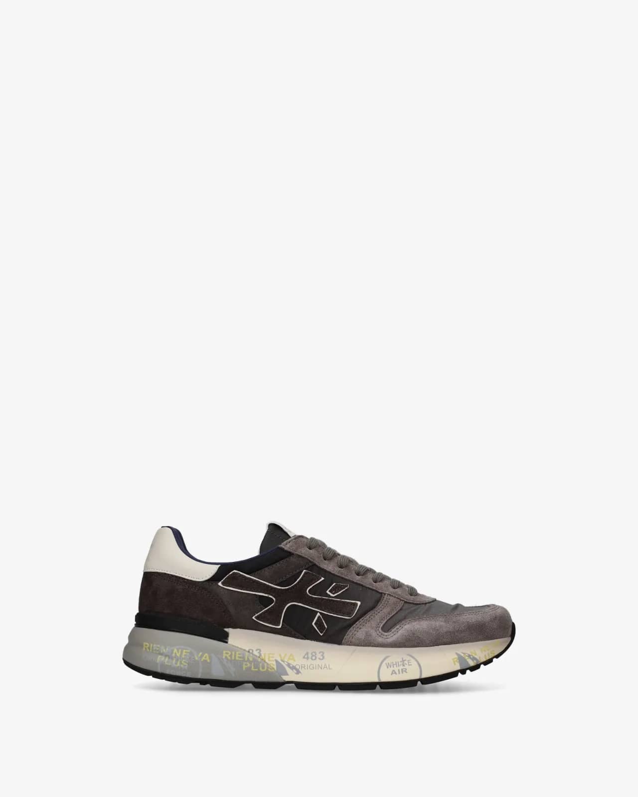 Premiata gri Mick sneaker, yandan görünüm