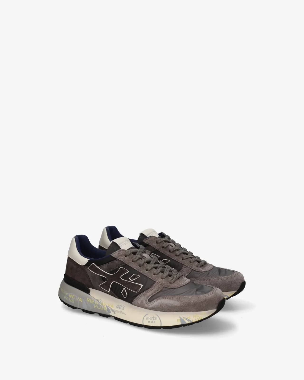 Premiata gri Mick sneaker, önden çapraz görünüm