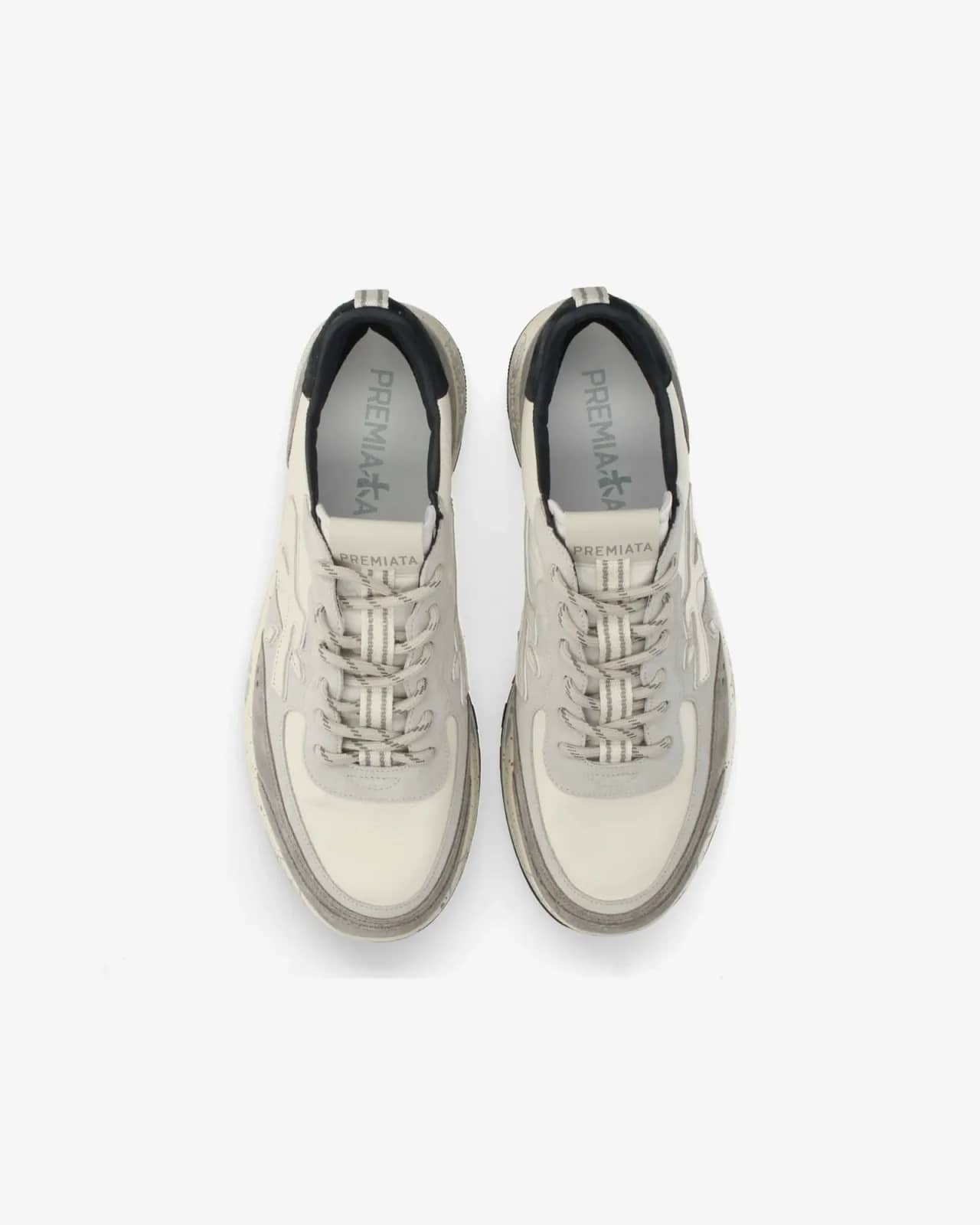 Premiata beyaz Nous sneaker, detay görünüm