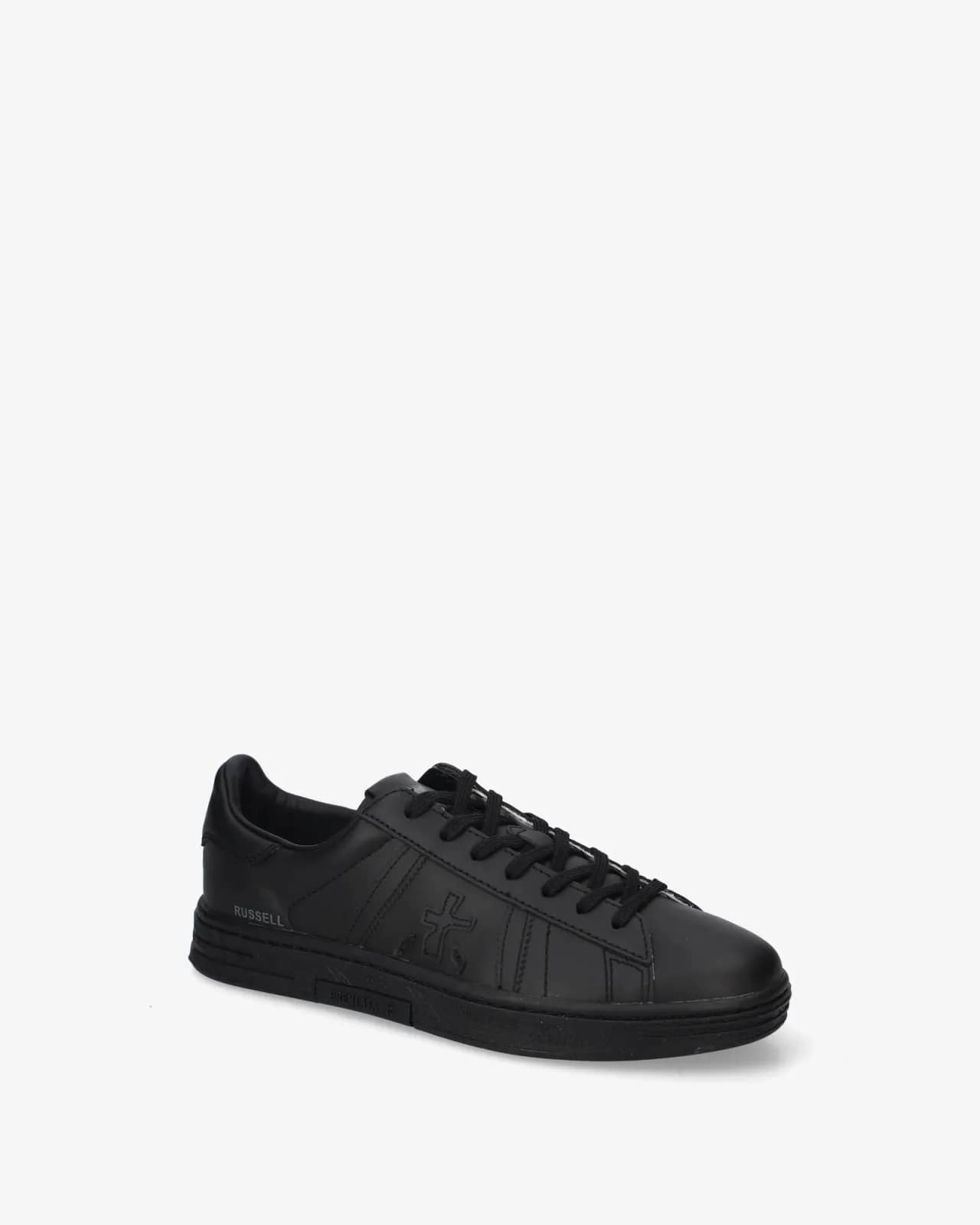 Premiata siyah Russell sneaker, iç yandan görünüm