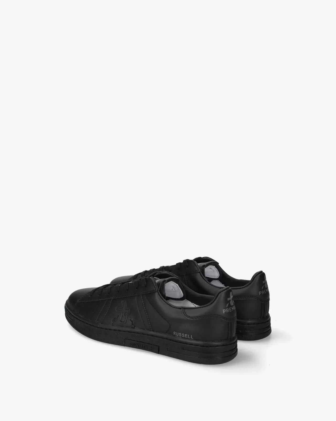 Premiata siyah Russell sneaker, önden görünüm