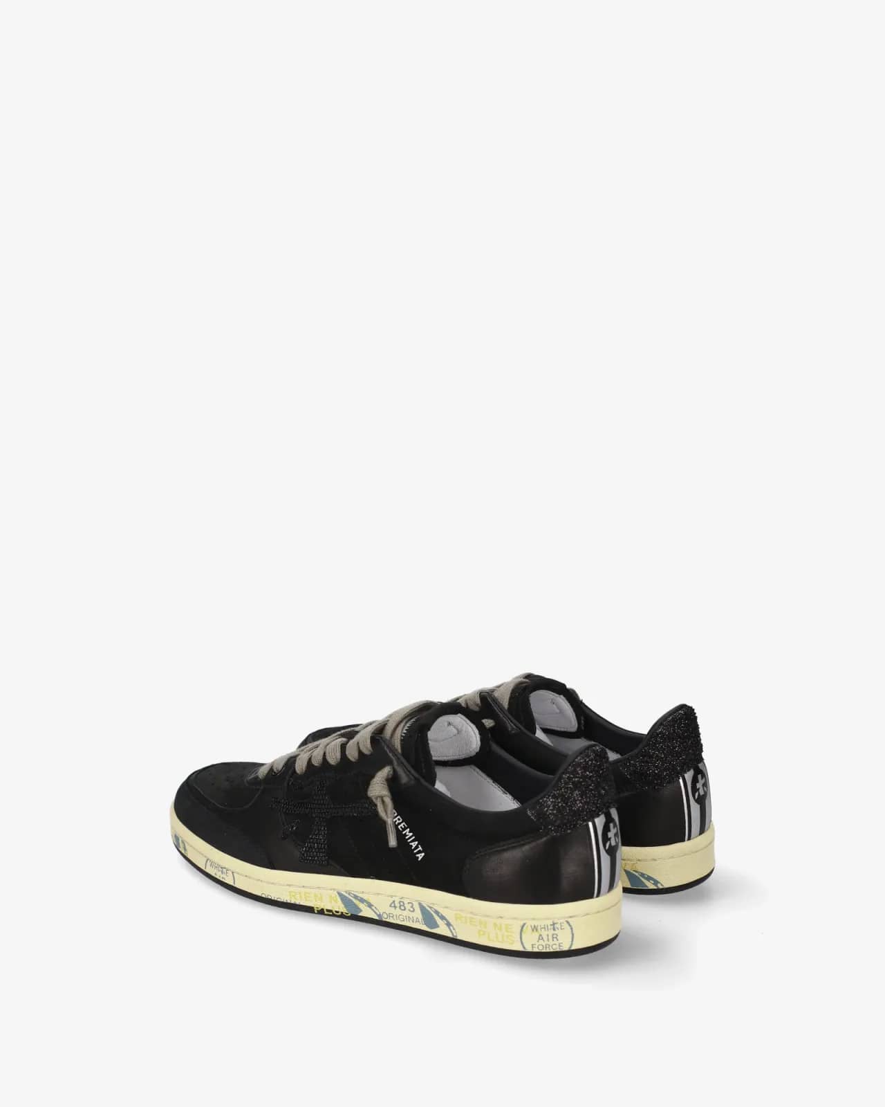 Premiata siyah Bskt Clayd sneaker, önden görünüm